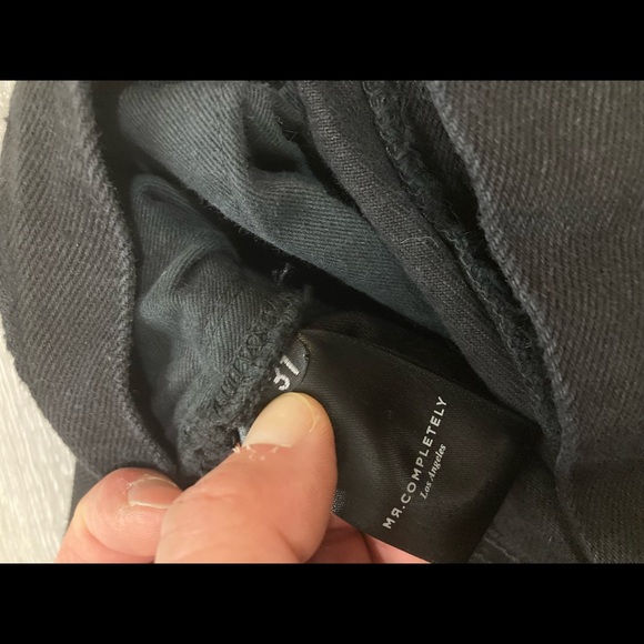 Mr. Completely black zipped side jeans. Size 31 - Picture 6 of 8